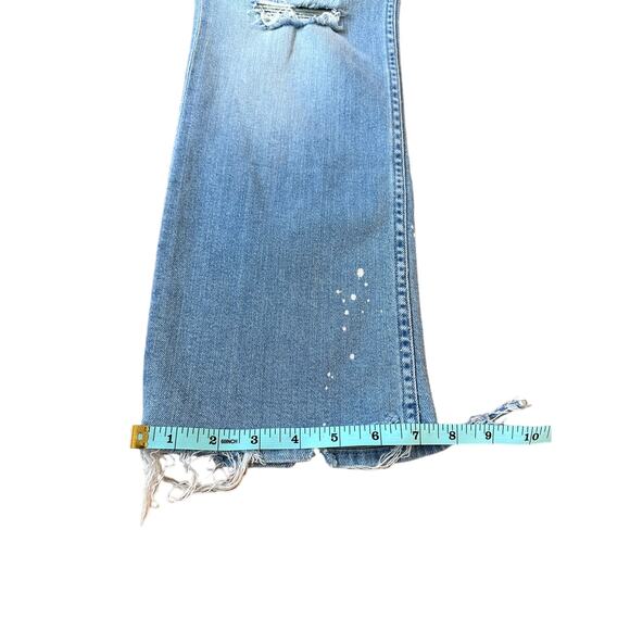 Mother Nice Shot Dutchie Ankle Distressed Jeans Size 30 - Picture 4 of 8